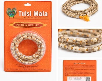 Mala de Tulsi Natural – Terço de Oração com Manjericão Sagrado