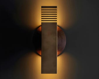 Mid Century Brass Wall Sconce: Italian Modern Stilnovo Style Accent Lamp