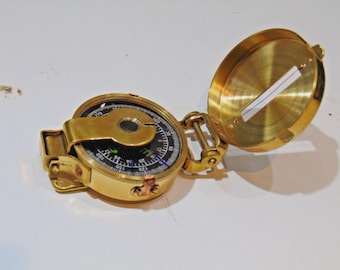 Sundial Compass Camping Hiking Lensatic Cammenga Pocket Navigational Gift