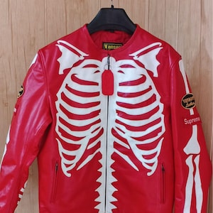Vanson Skeleton Leather Jacket - Etsy