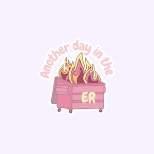Another Day in the ER Sticker | ER Nurse | ED Nurse | Healthcare Humor | Emergency Room Nurse | Registered Nurse