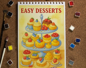 Libro da colorare di dessert: 55 pagine da colorare di dolciumi (download PDF)