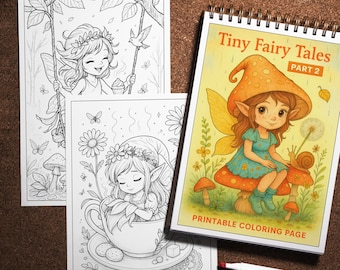 Fairy Coloring Pages for Adults: Whimsical Girls & Nature Scenes (Printable PDF)