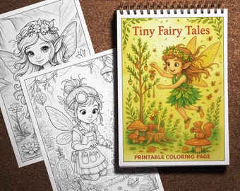 Fairy Coloring Book: Whimsical Girls & Creatures (PDF Printable Pages)