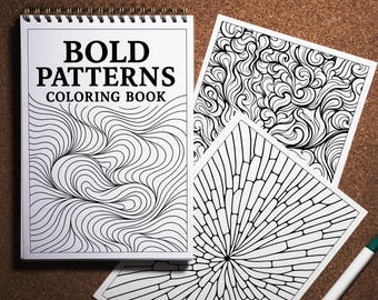 Abstract Pattern Coloring Book: 50 Bold Geometric Designs (Printable PDF)