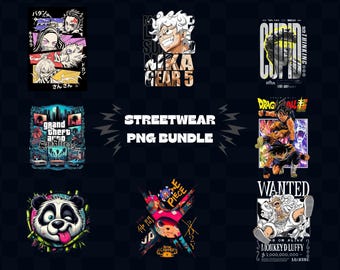 Streetwear png Bundle, Tshirt Design Bundle, T-Shirt Print Design, Hip Hop digital download, T-Shirt Pod Design Pack, Trendy Urban PNG