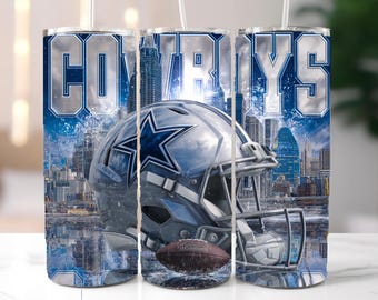20oz Cowboys Tumbler Wrap, Sport 20oz Tumbler Png, 20oz Skinny Tumbler Wrap PNG, Mascot Sublimation Tumbler PNG Digital Download