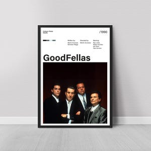 Goodfellas, Movie Poster, Martin Scorsese, Film Print, Ray Liotta, Robert De Niro, Joe Pesci, Retro Modern Wall Art, Digital Download