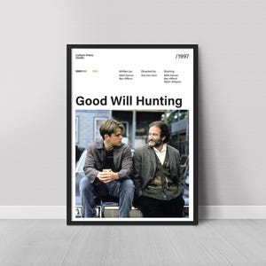 Good Will Hunting, Movie Poster, Robin Williams Matt Damon, Minimalist Wall Art, Retro Film Print, Vintage-Inspired Decor, Digital Download