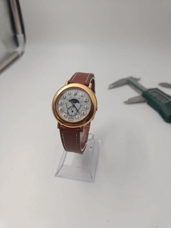 Rare Alfex moonphase with date function, like new - image 3