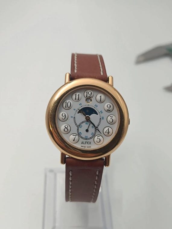 Rare Alfex moonphase with date function, like new - image 1