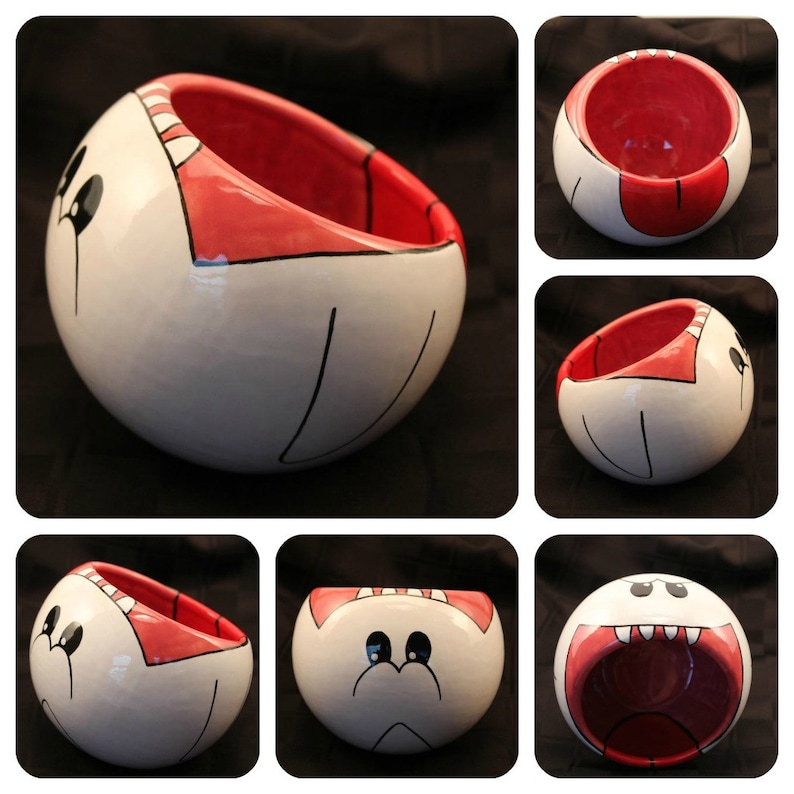 Boo the Ghost Ceramic Tilted Bowl (made to Order and Customizable) - Etsy