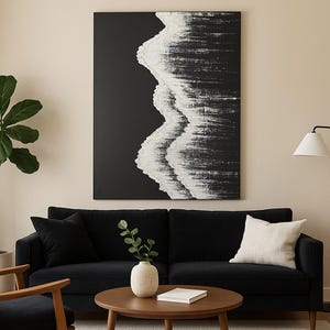 Textured Wall Art – Minimalist Relief Painting, Neutral Plaster Canvas, Modern Boho Wall Decor