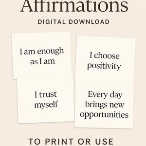 20 Positive Affirmationen – Minimalistisches PDF zum Ausdrucken – Selbstliebe & Motivation