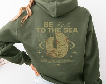 Jellyfish Hoodie, Save the Ocean Sweatshirt, Sea Animals Hoodie, Nature Lover, Trendy Oversize Hoodie, Protection of Ocean Clothing