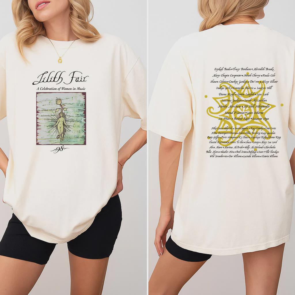 Vintage 1998 Lilith Fair Tour Double-sided Graphic Band T-shirt S