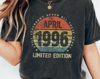 April 1996 30th Birthday Shirt Women Men, It Took 30 Years To Be Legendary, Gift for Son Daughter Brother Sister, Funny Thirty Birthday Tee