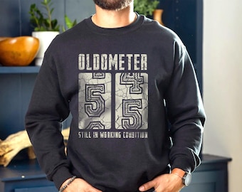 Funny 55th Birthday T-Shirt: Oldometer 55, Vintage Gift
