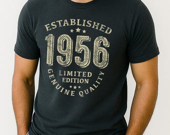 70th Birthday shirt Men, Established 1956 shirt women, 70 Years Old Dad Grandpa, Limited Edition Tee Grandma, Born in 1956 Legend