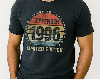 September 1996 30th Birthday Shirt, Comfort Colors Tee, It Took 30 Years To Look This Good, Gift for Son Daughter Friend, Retro 1996