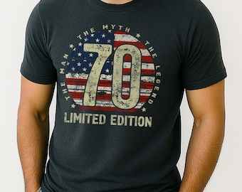 70th Birthday T-Shirt, Retro Legend Design