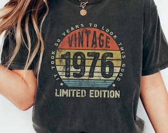50th Birthday Shirt Men, Vintage 1976 shirt Women, It Took 50 Years To Look This Good, Gift for wife or husband, brother or sister