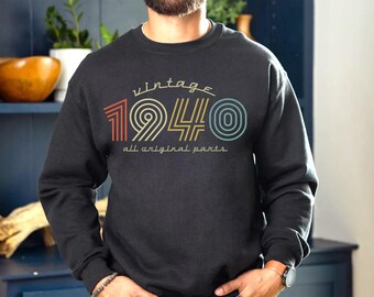 Vintage 1940 T-Shirt, 85th Birthday Gift, Retro Style Tee