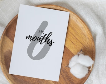 Baby Milestone Cards: Neutral Photo Props (Digital Download, 4x6 PDF)