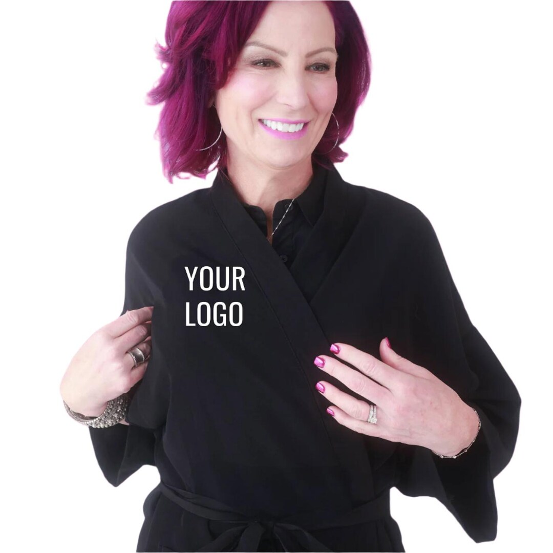 Word Glam Robe Glam Goddess Luxe Salon Robe – Custom Embroidered Client Robes for ...