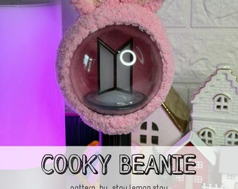 Crochet Lightstick Beanie Pattern | Bunny Ears Plush Cozy (PDF Download)