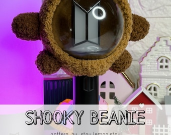 Crochet Cookie Lightstick Cover Pattern | Plush Character Beanie Cozy (PDF Download)