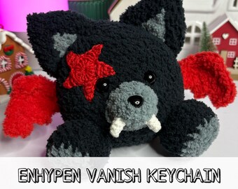 Vampire Fairy Bat Keychain Crochet Pattern PDF | Gothic Mini Plushie | Dark Fairycore Amigurumi