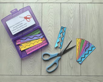 Preschool Cutting Practice Task Box | Fine Motor Scissor Skills (Digital Download)