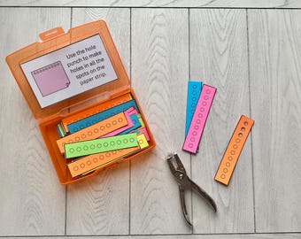 Hole Punch Fine Motor Task Box | Preschool Activity (PDF Pattern)