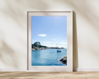 Newport Home And Sail Boat, Rhode Island USA, Photography Print, Digital Download, Wall Art