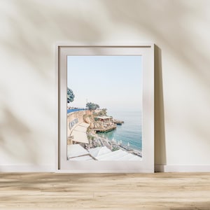 Beach Club At Castel Hill, Nice France, Mediterranean, French Riviera, Photography Print, Digital Download, Wall Art