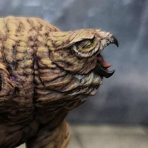 Hand-Painted Owlbear miniature for tabletop games