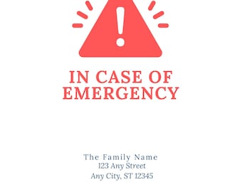 Editable Emergency Binder Template, 16-page Household Emergency Planner, Printable Family Safety Organizer, Digital Download PDF