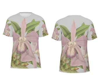 Laelia Majalis Orchid Print Graphic Tee | 100% Cotton Orchid Print T-Shirt | Orchid Shirt