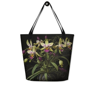 Cattleya Print Large Tote Bag  16&quot; x 20&quot;