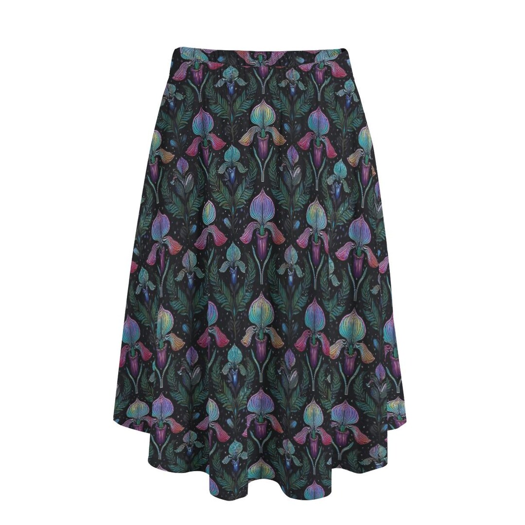 Orchid Bodysuit & Latin Skirt with Ruffles-Reptilia Ruffles main image 1