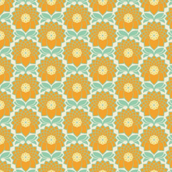 Heirloom Fabric Chrysanthemum in Jade by Joel Dewberry, 1 yard