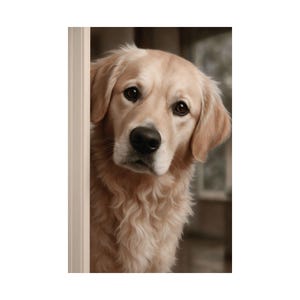 Light Golden Retriever Matte Vertical Poster, Not Digital Copy, Dog Lover Wall Art, Pet Home Decor, Gift for Dog Owners, Animal Lover Gift