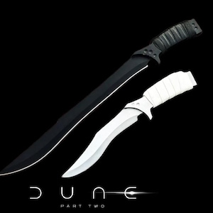 Dune Part 2 Replica Knives: Handmade Carbon Steel, Leather Wrapped