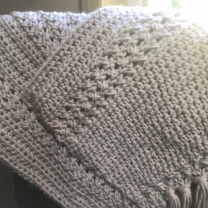 Ready to Ship Crocheted Pocket Wrap, shawl with pockets, soft, handmade and stylish scarf image 6