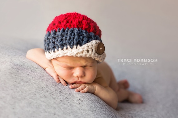 Baby Boy Hat Warm Crocheted Hat Flip Brim Hat Textured Etsy