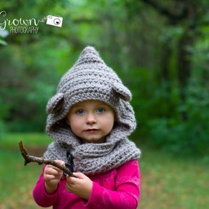 Bear Hooded Cowl, Child cowl, Crochet Bear Cowl, Animal Hat, Bear hat, chunky button up scarf, hood for toddler, child, adult Boys and girls