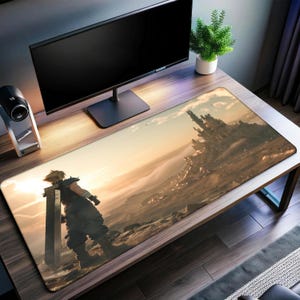 Final Fantasy Desk Mat | Cloud Strife Mouse Pad | Premium Print Surface | Personalized Desk Mat | Gaming Desk Mat