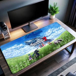 Xenoblade Chronicles Gaming Desk Mat | Shulk Mouse Pad | Premium Print Surface | Personalized Desk Mat | Smooth Glide Control