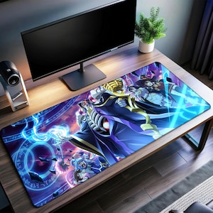 Alfombrilla de escritorio Overlord / Alfombrilla de ratón Ainz Ooal Gown / Superficie de impresión premium / Alfombrilla de escritorio personalizada / Deslizamiento suave